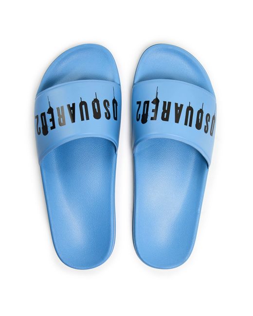 DSquared² Blue Spray Sliders for men