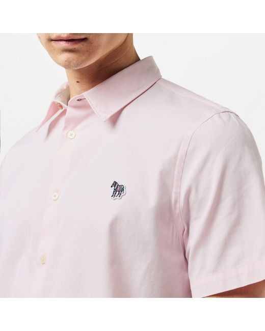 Paul Smith Pink Short-Sleeve Plain Shirt for men