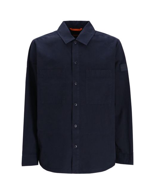 Boss Blue Locky M Long Sleeve Oxford Shirt for men