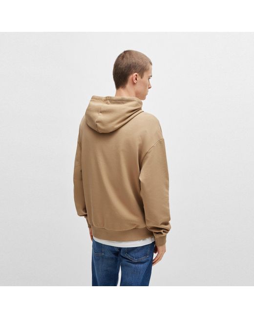 HUGO Natural Logo Label Hoodie for men