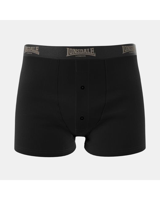 Lonsdale Black 2 Pack Boxer Shorts for men