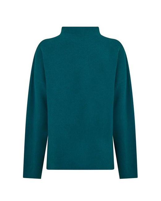 French Connection Green Ensley High Neck Jumper