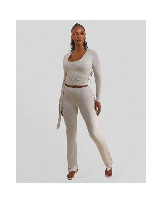 Mars the Label Gray Wrap Top