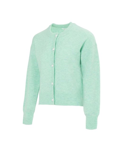 Miso Green Spandex Button Cardigan