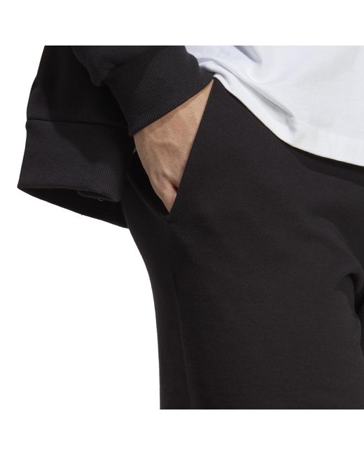 Adidas Black Big Logo French Terry Shorts for men