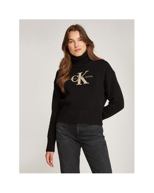 Black calvin klein jumper womens best sale