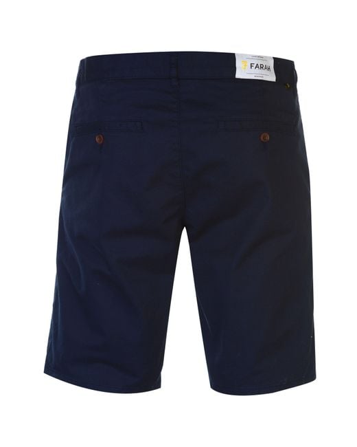 Farah Blue Hawk Chino Shorts for men