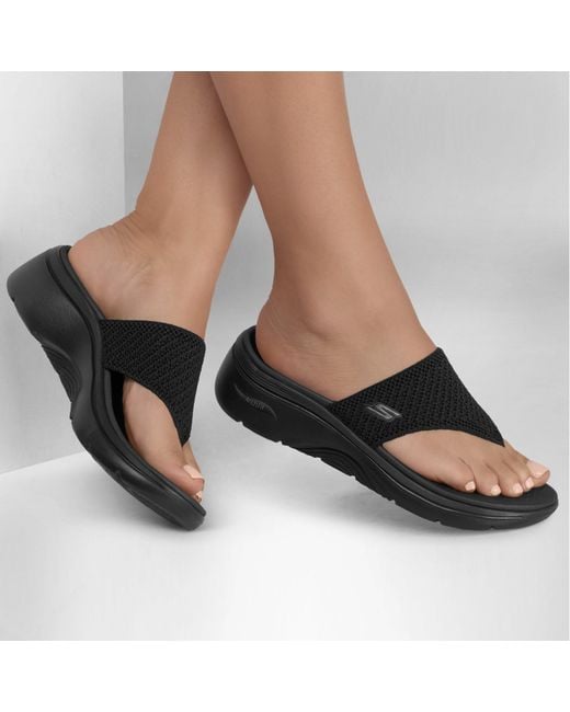 Skechers Blue Go Walk Arch Fit 2.0 Sandal Flat Sandals