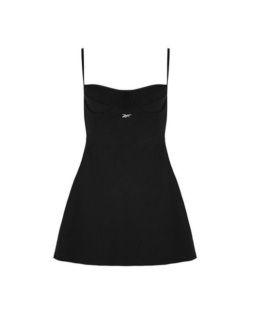 Reebok S Classic Flared Wired Slim Dress With Shorts Black M