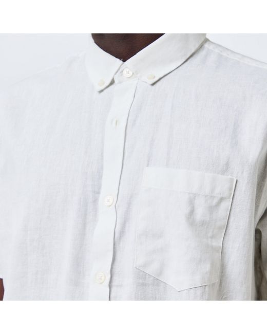 Threadbare White Dragon Short-Sleeve Bowling Shirt for men