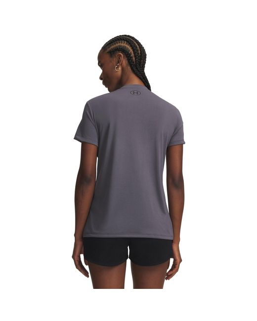 Under Armour Gray Tech Solid Short Sleeve Performance Gym Top