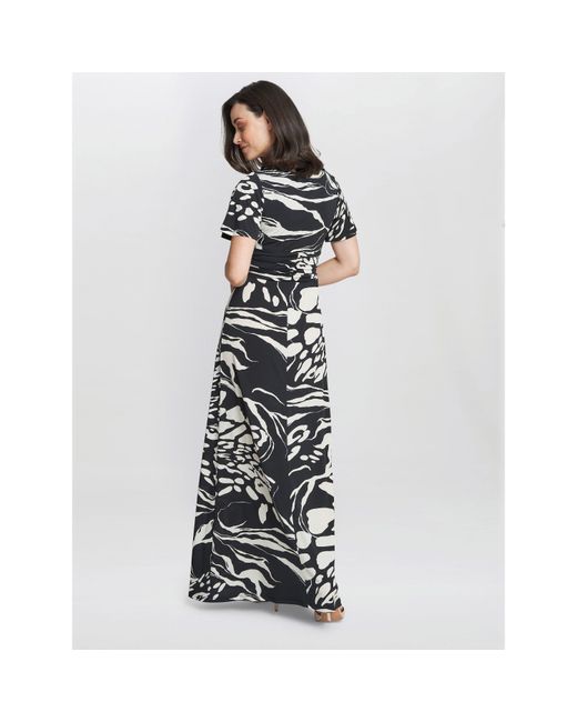 Gina Bacconi Blue Geraldine Jersey Maxi Dress