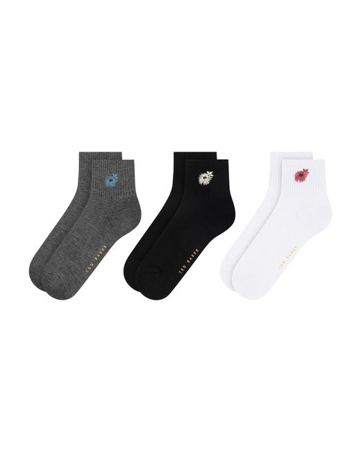 Ted Baker Black Quarter Socks