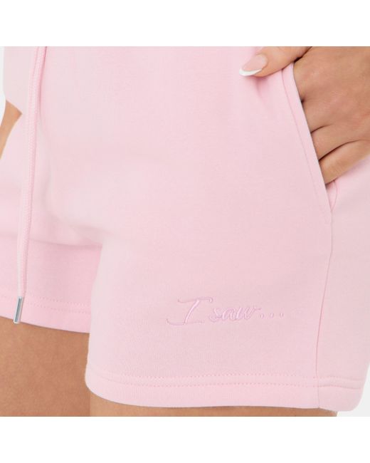 I Saw It First Pink Jogger Shorts