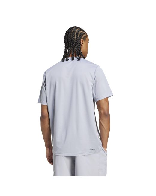 Adidas Blue Training Essentials Base T Shirt for men