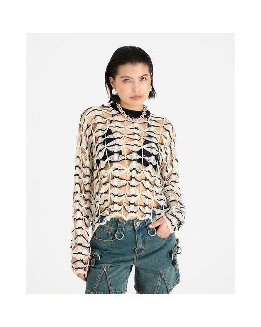The Ragged Priest Multicolor Craft Knit Crew Neck Jumper
