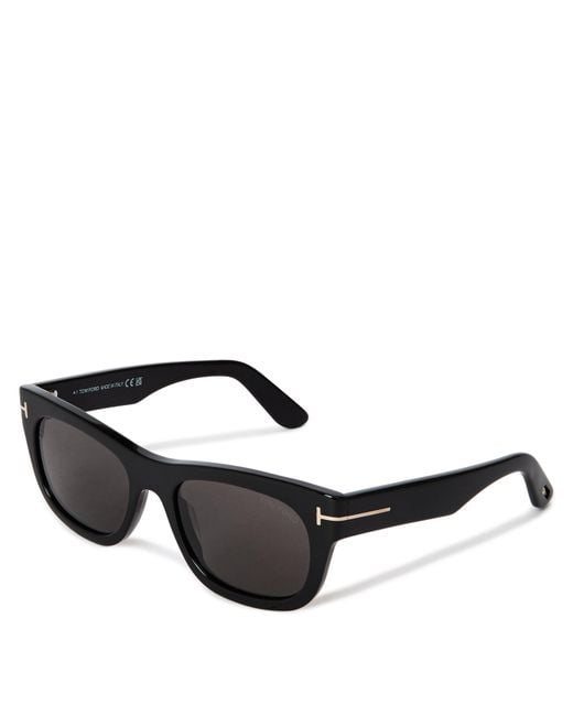 Tom Ford Black Marshall Rectangle Sunglasses for men