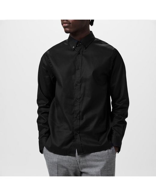 Ted Baker Black Allardo Premium Long-Sleeve Oxford Shirt for men