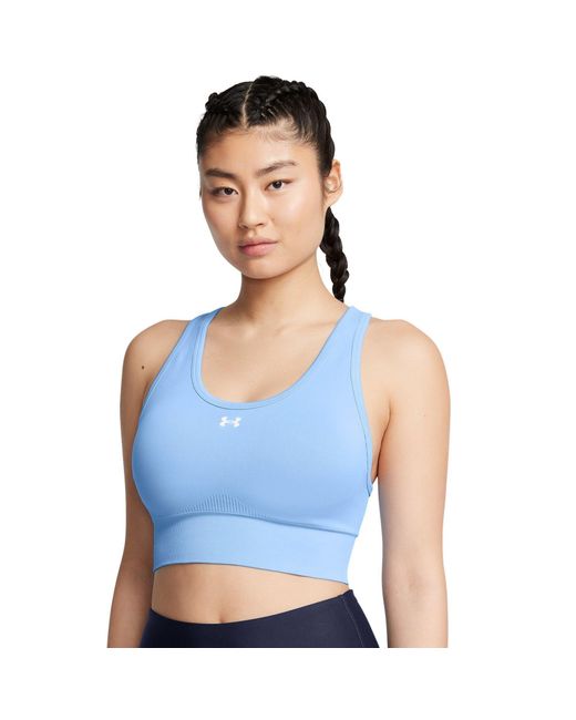 Under Armour Blue Vanish Seamless Medium Impact Sports Bra