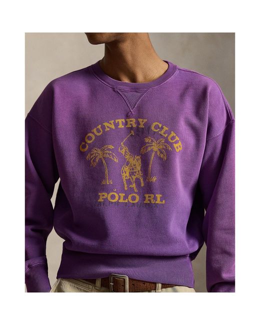 Polo Ralph Lauren Purple Crew Sweatshirt for men