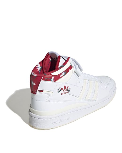 Adidas Originals White Forum Mid High-Top Trainers