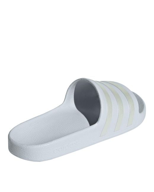 Adidas White Adilette Aqua Slide