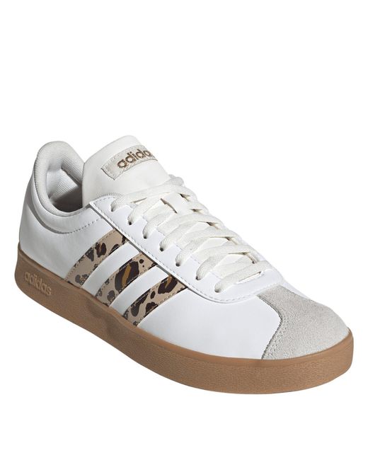 Adidas White Vl Court Base Shoes