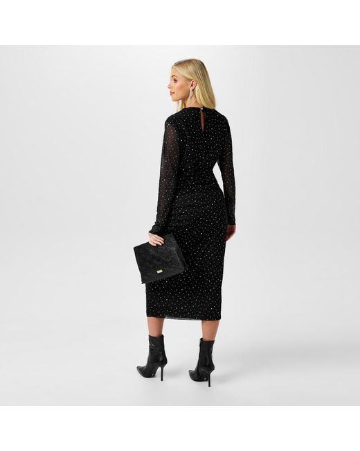 Biba Black Sequin Mesh Dress