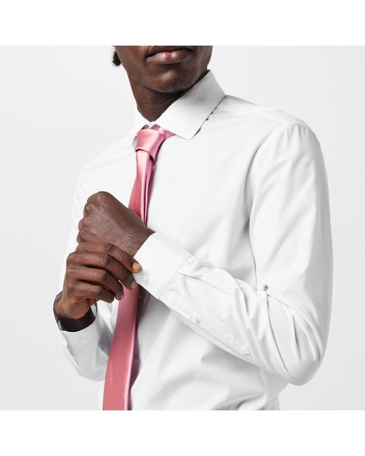 Twisted Tailor White Apsley Slim Shirt for men