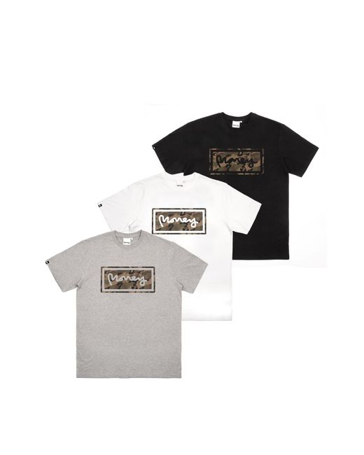 Money Black Camo Box T Shirts 3Pk for men