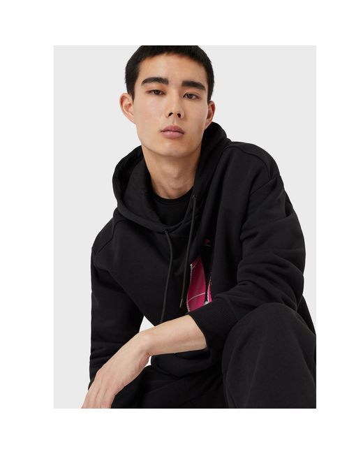 Emporio Armani Black Hoodie for men