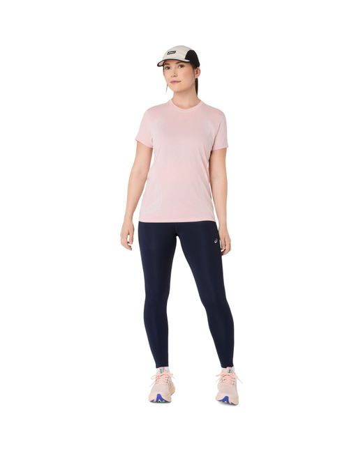Asics Pink Road Seamless Short Sleeve Performance Running Top