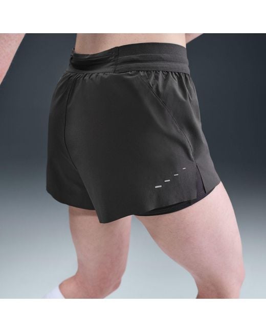 Nike Gray Dri-Fit Swift Mid-Rise 3 2-In-1 Shorts