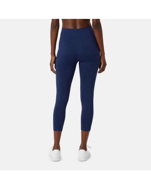 Usa Pro Blue Seamless Capri Cropped Leggings