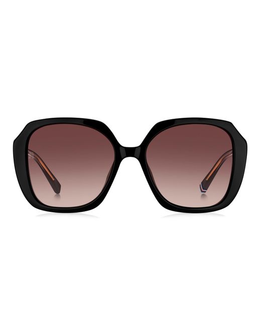 Tommy Hilfiger Black Square Round Sunglasses