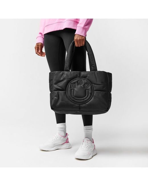 HUGO Black Vytal Puffy Tote Bags
