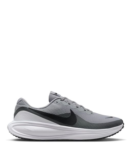 Nike Gray Revolution 8 Road Running Shoes for men