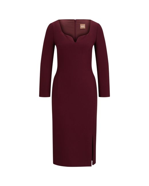 Boss Purple Dihera1 Wrap Dress