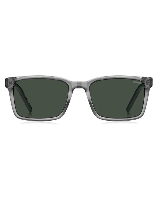 HUGO Green Rectangular Wayfarer Sunglasses for men