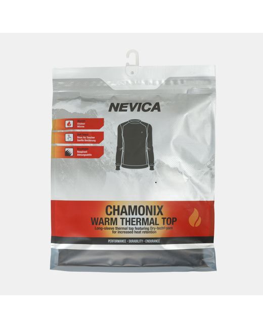Nevica Black Chamonix Warm Baselayer Top for men