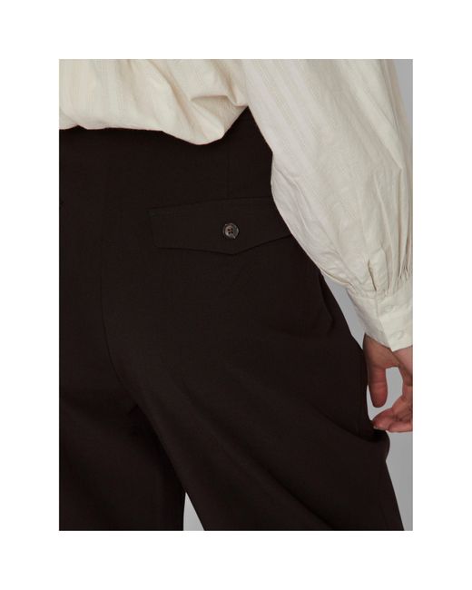 Vila Black Pleat Cigarette Trouser