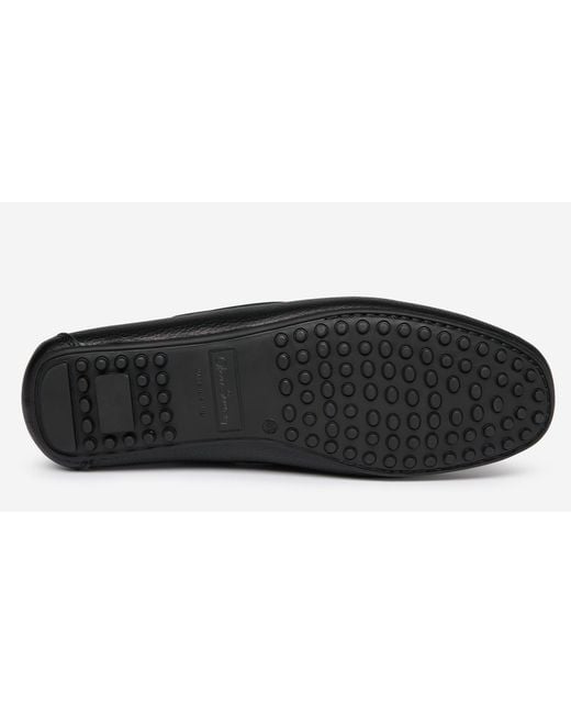 Oliver Sweeney Black Cano Leather Driver Loafers for men