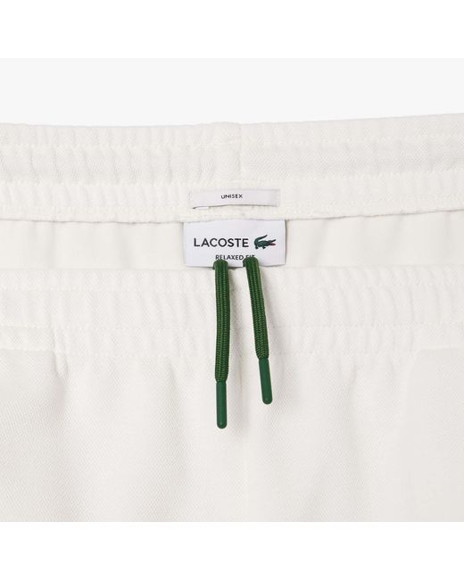 Lacoste White Relaxed-Fit Piqué Sweatpants for men