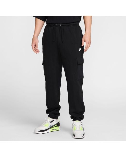 Nike Black Sportswear Club Fleece Cargo Pants for men