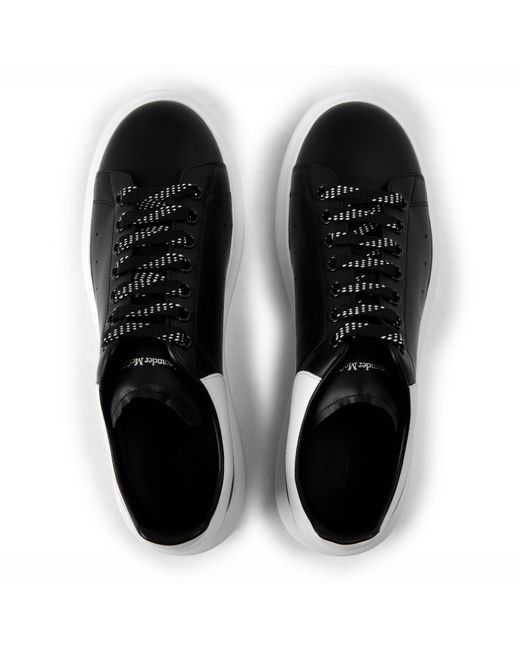 McQueen Black Oversized Leather Trainers for men