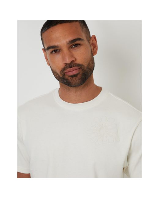 Threadbare White Regular Fit Teewren T-Shirt for men