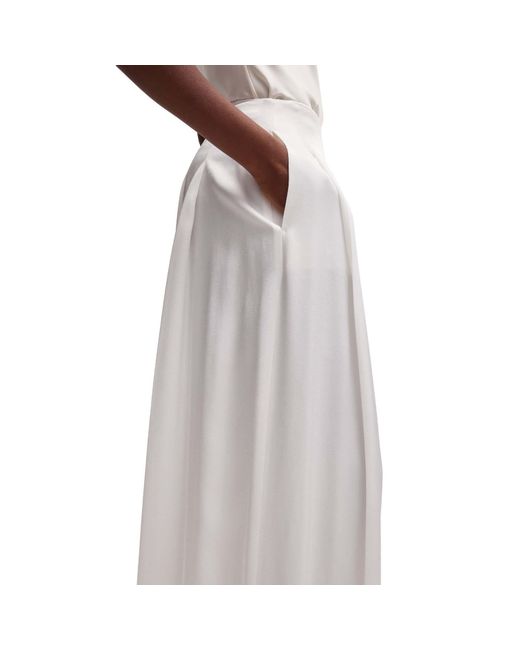 Boss White Tetosa Trousers