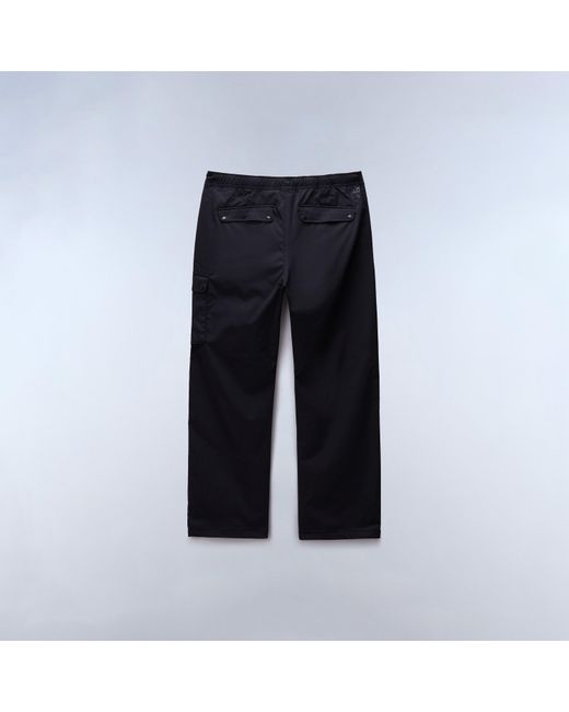 Napapijri Black Relaxed Fit Cargo Trousers for men