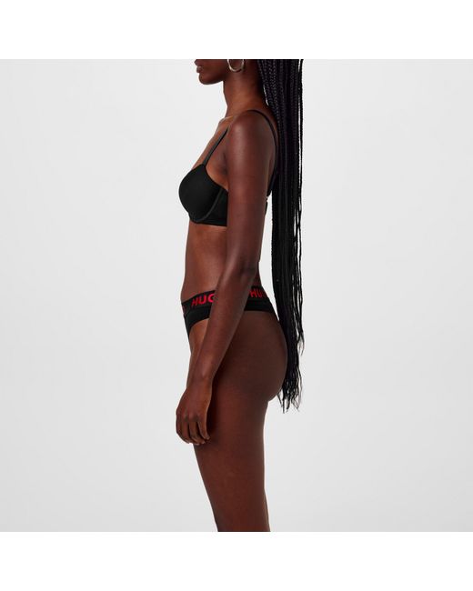 HUGO Red Stretch Cotton Thong