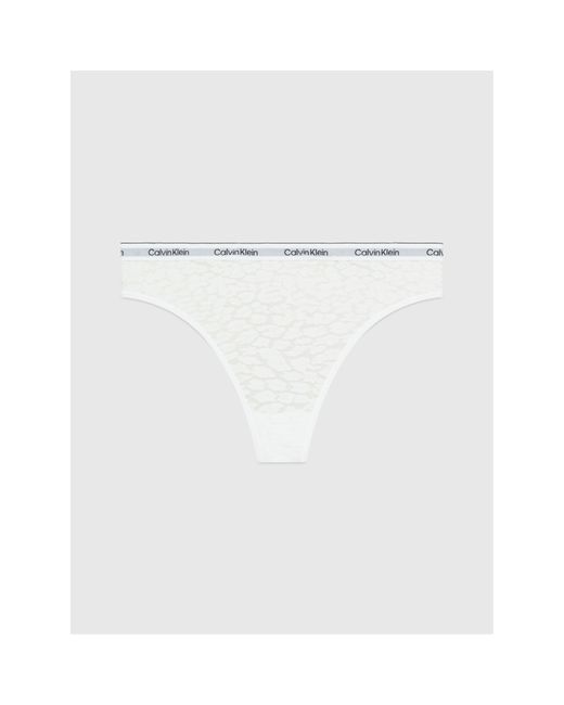 Calvin Klein Black Modern Cotton Lace Thong